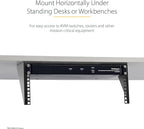 StarTech.com 5U Vertical Wall Mount Rack - 19in Low Profile Open Wall Mounting Bracket - Network/Server Room/Data/AV/IT/Patch Panel/Communication/Computer Equipment - w/ Cage Nuts/Screws, TAA