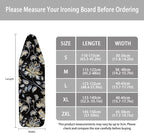 ZCFYGDX Breathable Ironing Board Cover Decor, Resist Scorching & Staining, 17x49 Wear & Soil Resistant Covers, Elastic Edges,3 Fasteners,Anti-Scorch Polyester Butterfly Pattern Pink Print