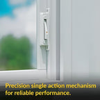 Brixwell Single Action WOCD Set with Limit Control Device, Plastic Material, White Finish, 3-1/2" Height, 3/4" Width, Left and Right Hand, Includes Limit Control Feature for Sliding Windows