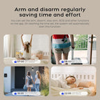 PGST 10 PCS Home Security Systems with LCD Touch Screen,Wireless GSM 4G Burglar Door Open Alarm Systems,120dB Loud Siren,Phone App Control for Villa,Apartment,Home Pets,Kids Safety