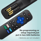 (Pack of 2) Replacement Remote Control Compatible for Roku TV,for TCL Roku/for Hisense Roku/for Onn Roku(Not for Roku Stick,Box and Players)
