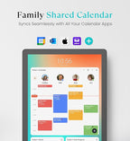 Cozyla Mate Digital Calendar+ 2: 24 Inch Wall Touch Screen Chore Chart Customizable Dashboard Smart Electronic Calendar for Family Schedules Meal Planner Supports All Google Play Apps Wall Mount Black