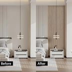 ARMURO Acoustic Wood Wall Panels, 2 PCS Slat Wall Panels - Walnut Veneer Soundproof Panels for Home & Office, 94.5" Extra-Long Easy Peel & Stick Panels for Walls (11.8"W x 94.5"L)