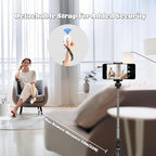 Bluetooth Camera Remote Shutter for iPhone and Android Smartphones, Rechargeable Wireless Phone Remote Control,Selfie Button for Photos and Videos, Charging Cable Included-White