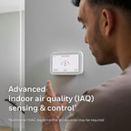 Honeywell Home X8S Smart Thermostat with Room Sensor, Video Doorbell Compatibility, IAQ Control, and Customizable Touchscreen Display, White