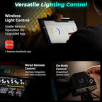 SmallRig RC 100C RGBWW LED Video Light, with App Control, 100W Mini COB Continuous Output Lighting, Handheld Spotlight 2700-10000K/CRI 96+/TLCI 98+/12 Effects, 11000Lux/1m, Lite Version White, 5340