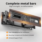 IWORKBOARD 50 55 65 inch Full Motion TV Wall Mount for 32-70 inch TV Bracket, Dual articulating Arms Mount, Tilt Swivel Extension Level, Max VESA 400x400mm, 16" Studs, 110 lbs,Fit Most 40 43 50+ TVs