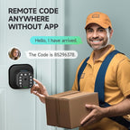 Richelock Fingerprint Door knob, Smart Biometric Door Lock with Keypad, Keyless Entry Code Door Knob, Waterproof & Weatherproof, Auto Lock,Voice Navigation, for Bedroom, Gate,Office -Matte Black