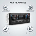 599-211XD A/C Control Switch Air Conditioning Climate Control Module, Front Module Panel for 2003-2004 Chevrolet Silverado Suburban Avalanche Tahoe GMC Sierra Yukon Cadillac Escalade Rainier Hummer