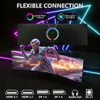 ZER-LON 49" Curved Gaming Monitor 165Hz 1500R 32:9 Daul QHD 5120 x 1440 Ultrawide Computer Monitor, 127% sRGB, 4000:1, FreeSync, HDR, DisplayPort, HDMI, Supports Wall Mounted Installation