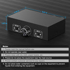 Y.D.F RCA and XLR Selector Switch Boxes, 2(1)-in-1(2)-Out RCA/XLR Speaker Switcher Selector, HiFi Balanced Stereo Audio Switcher/Converter Premium Selector Splitter Box with Volume Controller