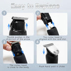 SUNNOW Electric 5-in-1 Body Hair Trimmer - Groin Trimmer for Men -Beard Trimmer for Men - Wet/Dry Shaver Groomer, Waterproof with LED Light, Gifts for Husband Father