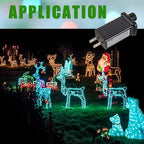 SIGANDG 30V 6W LED Transformer Replacement Class 2 Power LED Controller with 8 Modes Supply for Christmas String Light Inflatable Decorations IP44 Waterproof Low Voltage Transformer(2 Pcs)