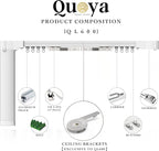 QUOYA QL600 Smart Electric Curtain Track, Motorized motor, Adjustable track length, compatible with Alexa, google, Siri, Apple Watch