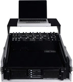 Sound Town 2U Glide Style Rack Case with 11U Slant Mixer Top, 20.7” Rackable Depth and Laptop Platform - Pro Tour Grade (STMR-2ULT)