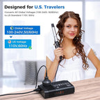 DOACE 500W Max Pure Sine Wave Voltage Converter Us to Europe, 220V to 110V Converter 50Hz to 60Hz Transformer for European Travel, Power Converter Adapter Combo for CPAP Hair Straightener Laptop Phone