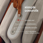 Homedics Luxe Comfort Foot Massager & Calf Massager with Heat, Shiatsu, Deep Kneading, Air Compression, Circulation Boost, Relaxation, Adjustable Modes, Post-Workout Recovery