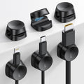 Cord Organizer [1s Lock] Spring Cable Holder Clips - Lamicall 6Pack Desk Cable Management Clips, Phone Charger Cord [Smooth Adjustable], Adhesive Wire Organizer Keeper for Nightstand Wall Car Office
