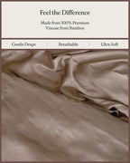 Cozy Earth Luxury Bed Sheet Set - 100% Viscose from Bamboo Fabric, Ultra-Soft & Breathable, Fits Regular & Deep Pocket Mattresses up to 20" - 4 Pieces King Sheet Set Walnut