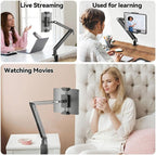 Portable Monitor Stand Desk Holder- Large Clamp support up to 12.9 14.6 15.6 18.5 inch 360° Rotating Base Swivel Tall Desk Arm Mount for iPad Pro/Mini/Air/Surface Strong Bearing Weight over 5.5lbs