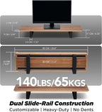 ULTRARM Moodular Wooden Monitor Stand 33.4” (85cm) Desk Organizer with Metal Slide Rails for Drawer, Tray, Laptop, Tablet, Phone & Headphones Customizable Riser for Organized Workspace Walnut MS85-W