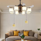 2PCS Yellow Pull Chain Crystal Glass Ice Cracked Ball Pull Chain for Ceiling Fan Light Decoration 50cm Extension Chain