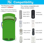 Universal Ceiling Fan Remote Control Receiver for Hunter Ceiling Fan, Compatible with Hunter 99770 99813 99392 99118 99122 99123 99119, 3 Speeds Control, 434MHz (Receiver only)
