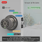 iulock Smart Door Knob with Keypad and Key,Keyless Entry Door Lock with Rubber Grip, Auto Lock,50 User Code,Waterproof, Easy to Install and Program for Bedroom Garage Office Gate (Satin Nickel)