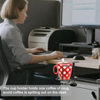 2-in-1 Desk Cup Holder,Anti-Spill Table Water Bottle Holder,Clamp On Table Stainless Steel Drinking Holder,Compatible with Universal Cups/Bottles/Mugs/Cans/Tumblers/Thermoses/Glass,2 Pack