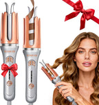 KIMUSE Automatic Rotating Curling Iron, 1.25 Inch - 4 Temp, Fast Heating, 2-Way Rotation, Anti-Scald & Tangle-Free, 30Min Auto Shut-Off, Dual Voltage for Travel, for All Hair Types & Beginners