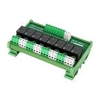 GUETNEU Relay Board, 8 Channel 1 SPDT DIN Rail Mount 24V DC/AC Relay, Interface Board