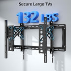 HOME VISION Ultra-Large TV Mount Bracket for 32-90 Inch TVs, Supports up to 132lbs with Sliding Design, Heavy Duty TV Wall Mount for up to 24" Studs with Swivel, Tilt, Max VESA 600x400mm, HVX601