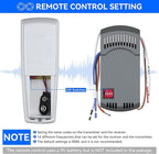 Universal Ceiling Fan Remote Control Kit with Up Down Light Replacement for Hampton Bay Harbor Breeze Hunter 3-Speed Dimmer UC7078T UC7080T CHQ7078T L3H2010FANHD Fan-HD6 FAN-28R