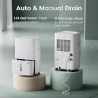 Waykar 80 Pints 2025 Energy Star Dehumidifier for Spaces up to 5,000 Sq. Ft for Basement and Home, Large Room with Drain Hose and 1.14 Gallons Water Tank