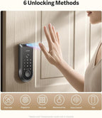 Lockin Veno Smart Lock, Palm Vein Recognition, Built-in Wi‑Fi, Palm Vein & Fingerprint Unlock, Keyless Front Door Entry, App Control, Auto‑Lock, Anti‑Peep PIN, 7‑Month Battery, IP65 Waterproof