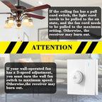 Universal Ceiling Fan Remote Control Kit Dimmable, Replacement for Harbor Breeze Hunter Hampton Bay Litex Kichler Allen + Roth Westinghouse Honeywell Ceiling Fans FAN-28R KUJCE9103 CHQ8BT7030T