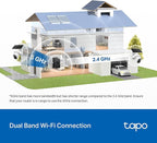 Tapo 4K Outdoor Camera Wireless, Battery Camera w/Solar Panel, Pan/Tilt, 360° View, 24/7 Capture, Free Person/Vehicle Detect, Night Vision, SD/Cloud, Works w/Alexa and Google Assistant, VistaCam 360