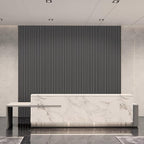 Art3d 8-Pack WPC Wood Slat Wall Panel for Interior Wall Décor, 3D Wood Fluted Acoustic Wall Paneling for Living Room Bedroom Home & Office Accent Wall Decor - 96 x 6 Inch Grey