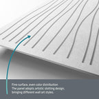 UMIACOUSTICS 6 PCS Acoustic Wall Panels,47.2 x 23.6 Inches Flame Retardant Sound Absorbing Panels,Decorative Sound Proof Panels in Art Curve Shaped White Color
