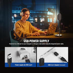 NEEWER Basics 5" Full Screen LED Ring Light with Stand for Desk Video Calls, CRI95, 10W Bi Color Edge Lit Zoom Conference Lighting for Computer Laptop Webcam Phone Streaming Recording, NL10