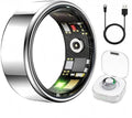 Smart Ring Health & Fitness Tracker for Men & Women, Heart Rate, SPO₂, Sleep & Activity Monitoring, IP68 Waterproof, Long Battery Life, Family Care Mode, No Subscription Fee (Silver, 10)