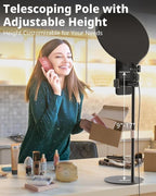 UBeesize 10.5in Laptop Ring Light with Stand and Phone Holder for Desk, Zoom Lighting for Computer, Video Recording, Streaming, Video Conference, Video Calls