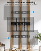 FORGING MOUNT Heavy Duty Fixed TV Wall Mount Holds up to 275Lbs for 55-120 inch TVs 3-Stud Low Profile TV Mount Ultra Slim Universal Bracket Fits 16"/18"/24" Studs MAX VESA 900x600mm- Easy DIY Install