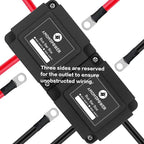 AMOMD 400A Bus Bar 8 M10 (3/8 inch) Terminal Studs Modular Design Tin Plated Copper Distribution Block Negative Pole Electrical Buss Bars 12-48 V DC with Cover for Trailer Marine Boat Car RV