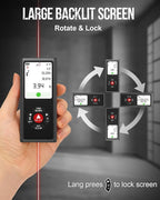 Dual Bilateral Laser Distance Measuring Tool Sturdy Aluminum Casing Laser Tape Measure Distance Measuring Wheel