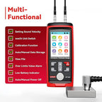 Wintact Digital Ultrasonic Thickness Gauge, Range 0.039 to 11.81 in with Probe for Measuring Metal and Nonmetal Materials, Steel, Cylinder Wall, Plastic, Glass, PVC, Pipes (WT1201)