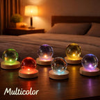Herihues Personalized 3D Photo Crystal Ball, Custom Engraved Picture Lamp with Wood Base, Night Light for Couples, Gifts for Him Her Valentines Day, Anniversary, Personalized Gifts for Husband, Wife