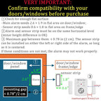 3 Pack Door Alarms with Delay When Left Open 130db Window Break Sliding Siren Vibration Detect Sensor for Home, Apartment Security. Keypad Intruder Burglar Entry Alert. Pool Alarm for Kids Safety