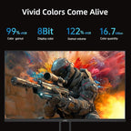 KTC 27” Gaming Monitor 180Hz QHD(2560× 1440p), 1MS,Fast IPS Monitor,122% sRGB,1X DP & 2X HDMI,HDR 10,VESA,FreeSync 144Hz 2K Monitor Black