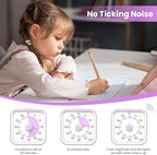 InfPokid Visual Timer for Kids with Pause Function, 60 Minute Countdown Timer for Kids Desk Study, Teaching, Kitchen Cooking, Office Meetings, Time Management for ADHD (Purple)
